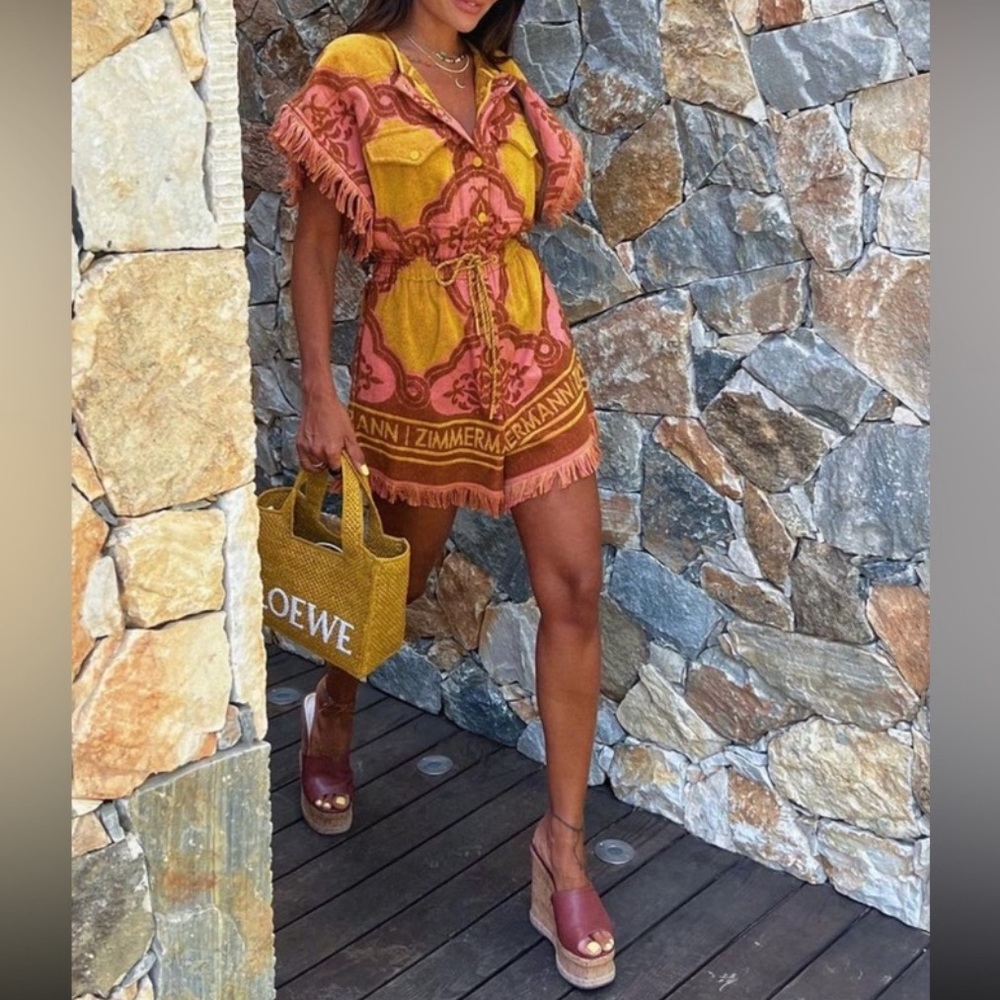 Zimmermann Yellow and Pink Jumpsuit